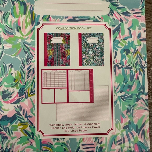 Lilly Pulitzer Composition Notebook Set, Cabana Cocktail & Party All the Tide - Picture 7 of 8